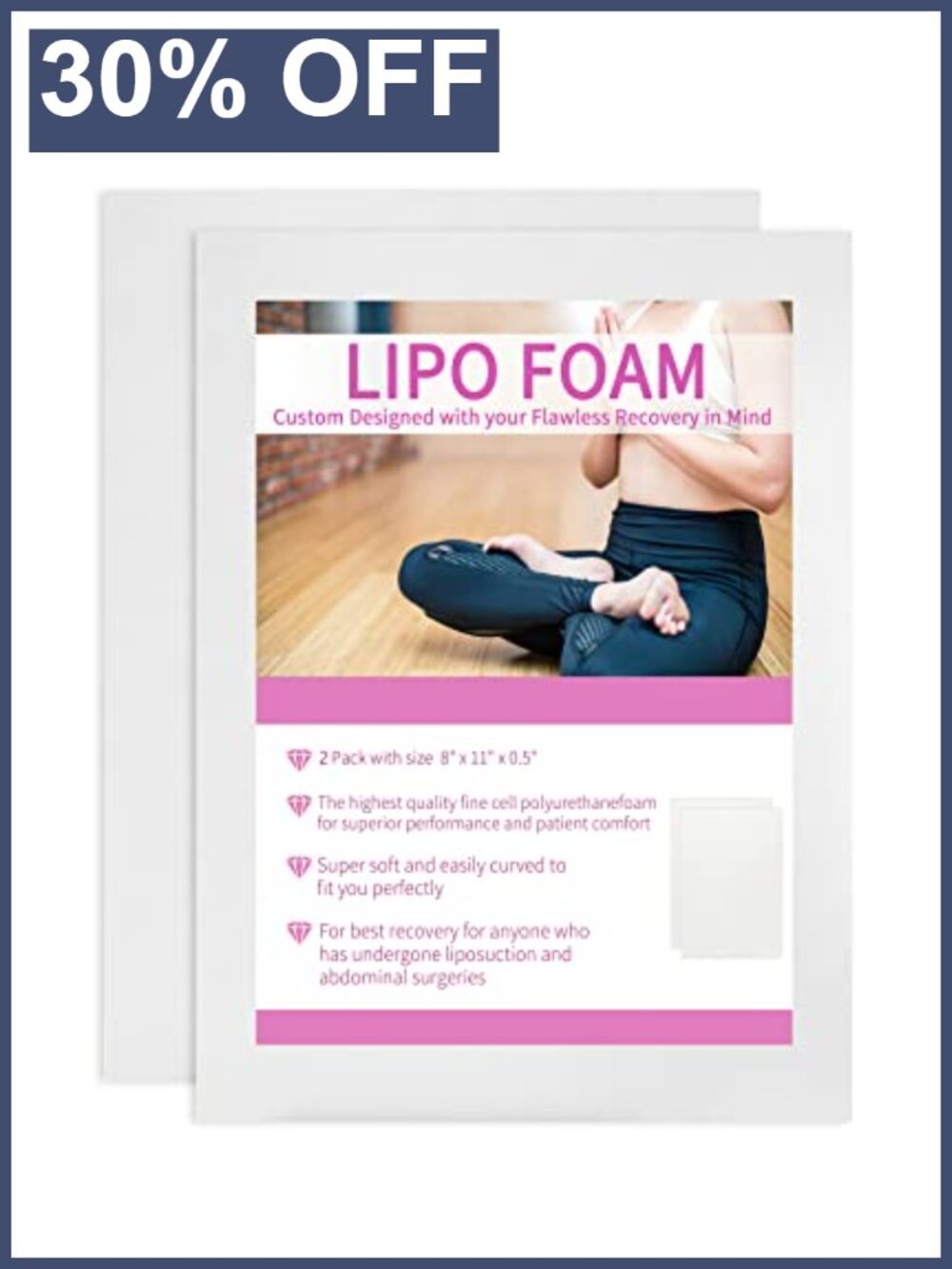 2 Pack Lipo Foam Pads Post Surgery Compression Sheets Recovery 8x11